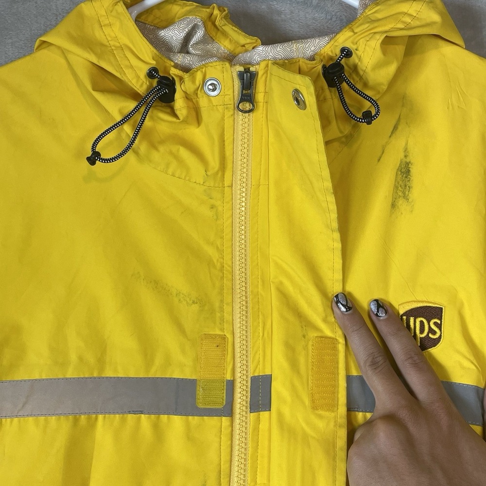 Vtg UPS United Parcel Service Jacket Mens XL Uniform Full Zip Windbreaker - Picture 5 of 15